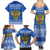 Russia Matryoshka Spirit Family Matching Summer Maxi Dress and Hawaiian Shirt with Folk Pattern and Double-Headed Eagle Emblem