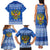 Russia Matryoshka Spirit Family Matching Tank Maxi Dress and Hawaiian Shirt with Folk Pattern and Double-Headed Eagle Emblem