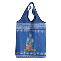 Russia Matryoshka Spirit Grocery Bag with Folk Pattern and Double-Headed Eagle Emblem