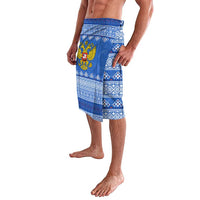 Russia Matryoshka Spirit Lavalava with Folk Pattern and Double-Headed Eagle Emblem