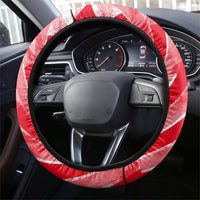 Tunisia Football Steering Wheel Cover Tunisian Flag Carthage Eagles Mascot Grunge Style
