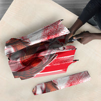 Personalized Tunisia Football Umbrella Tunisian Flag Carthage Eagles Mascot Grunge Style