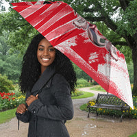 Personalized Tunisia Football Umbrella Tunisian Flag Carthage Eagles Mascot Grunge Style