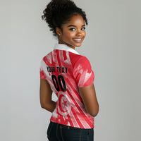 Personalized Tunisia Football Women Polo Shirt Tunisian Flag Carthage Eagles Mascot Grunge Style