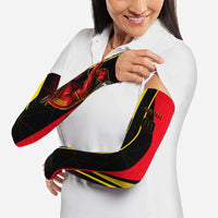 Personalized Belgium Soccer Red Devils Mascot Arm Sleeves Royal Belgian Football Geometric Simple Style