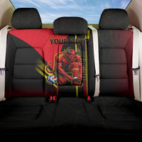Personalized Belgium Soccer Red Devils Mascot Back Car Seat Cover Royal Belgian Football Geometric Simple Style