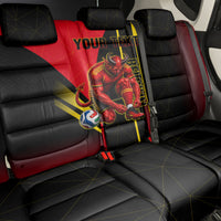 Personalized Belgium Soccer Red Devils Mascot Back Car Seat Cover Royal Belgian Football Geometric Simple Style