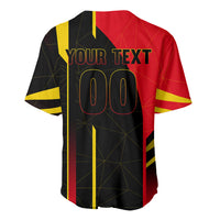 Personalized Belgium Soccer Red Devils Mascot Baseball Jersey Royal Belgian Football Geometric Simple Style