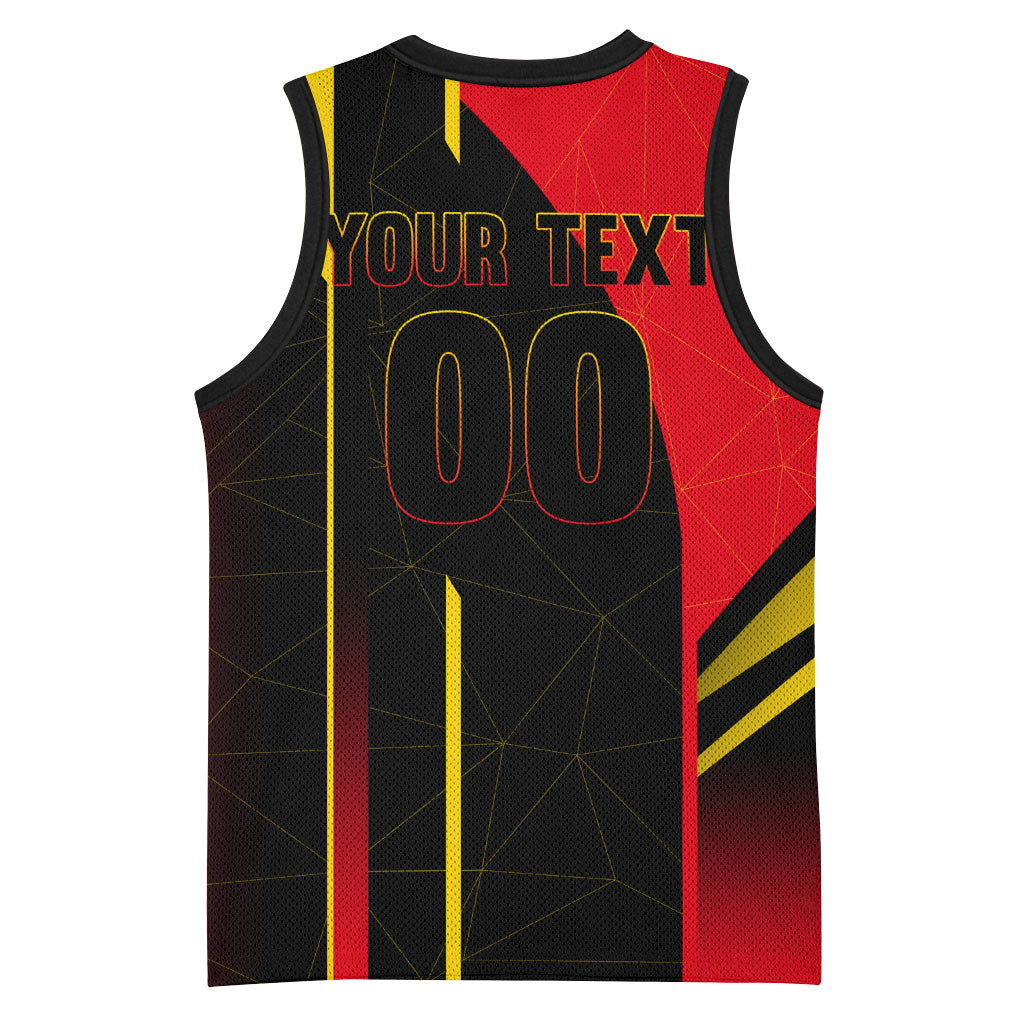 Personalized Belgium Soccer Red Devils Mascot Basketball Jersey Royal Belgian Football Geometric Simple Style