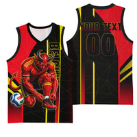 Personalized Belgium Soccer Red Devils Mascot Basketball Jersey Royal Belgian Football Geometric Simple Style