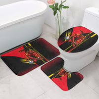 Personalized Belgium Soccer Red Devils Mascot Bathroom Set Royal Belgian Football Geometric Simple Style