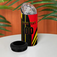 Personalized Belgium Soccer Red Devils Mascot 4 in 1 Can Cooler Tumbler Royal Belgian Football Geometric Simple Style