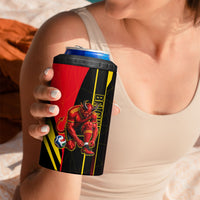 Personalized Belgium Soccer Red Devils Mascot 4 in 1 Can Cooler Tumbler Royal Belgian Football Geometric Simple Style