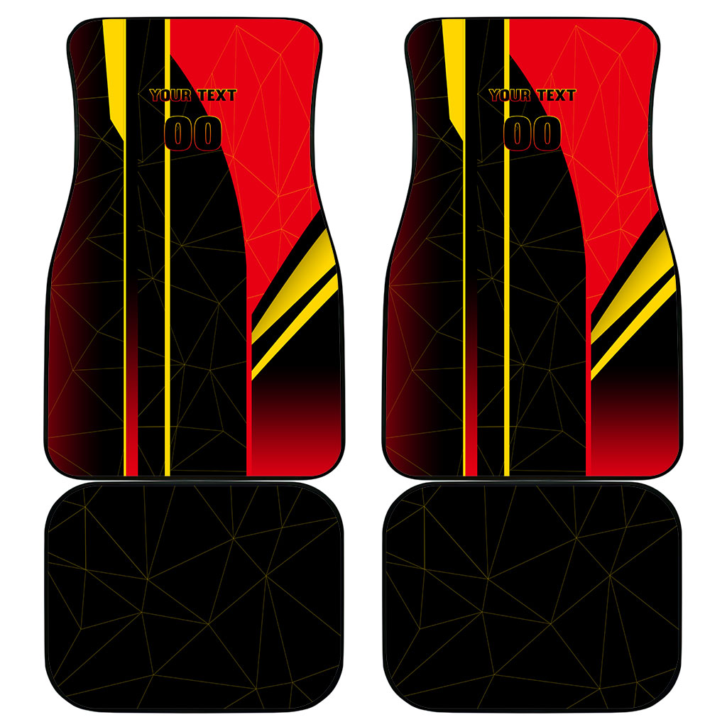 Personalized Belgium Soccer Red Devils Mascot Car Mats Royal Belgian Football Geometric Simple Style
