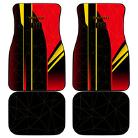 Personalized Belgium Soccer Red Devils Mascot Car Mats Royal Belgian Football Geometric Simple Style