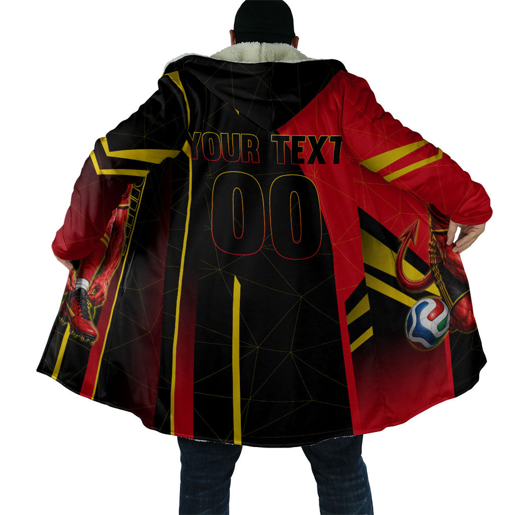 Personalized Belgium Soccer Red Devils Mascot Cloak Royal Belgian Football Geometric Simple Style