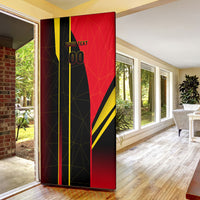 Personalized Belgium Soccer Red Devils Mascot Door Cover Royal Belgian Football Geometric Simple Style