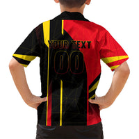 Personalized Belgium Soccer Red Devils Mascot Hawaiian Shirt Royal Belgian Football Geometric Simple Style