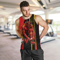 Personalized Belgium Soccer Red Devils Mascot Men Tank Top Royal Belgian Football Geometric Simple Style