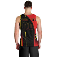 Personalized Belgium Soccer Red Devils Mascot Men Tank Top Royal Belgian Football Geometric Simple Style