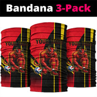 Personalized Belgium Soccer Red Devils Mascot Neck Gaiter Royal Belgian Football Geometric Simple Style