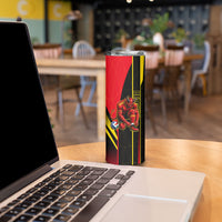 Personalized Belgium Soccer Red Devils Mascot Skinny Tumbler Royal Belgian Football Geometric Simple Style