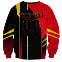 Personalized Belgium Soccer Red Devils Mascot Sweatshirt Royal Belgian Football Geometric Simple Style