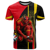 Personalized Belgium Soccer Red Devils Mascot T Shirt Royal Belgian Football Geometric Simple Style