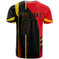 Personalized Belgium Soccer Red Devils Mascot T Shirt Royal Belgian Football Geometric Simple Style