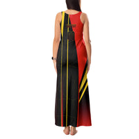 Personalized Belgium Soccer Red Devils Mascot Tank Maxi Dress Royal Belgian Football Geometric Simple Style