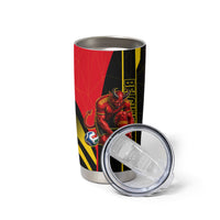 Personalized Belgium Soccer Red Devils Mascot Tumbler Cup Royal Belgian Football Geometric Simple Style