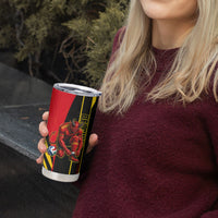 Personalized Belgium Soccer Red Devils Mascot Tumbler Cup Royal Belgian Football Geometric Simple Style