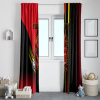 Personalized Belgium Soccer Red Devils Mascot Window Curtain Royal Belgian Football Geometric Simple Style