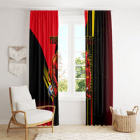 Personalized Belgium Soccer Red Devils Mascot Window Curtain Royal Belgian Football Geometric Simple Style