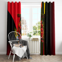 Personalized Belgium Soccer Red Devils Mascot Window Curtain Royal Belgian Football Geometric Simple Style