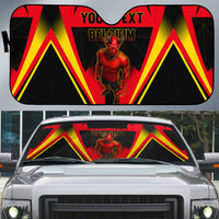 Personalized Belgium Soccer Auto Sun Shade Belgian Football Pride Red Devils Mascot