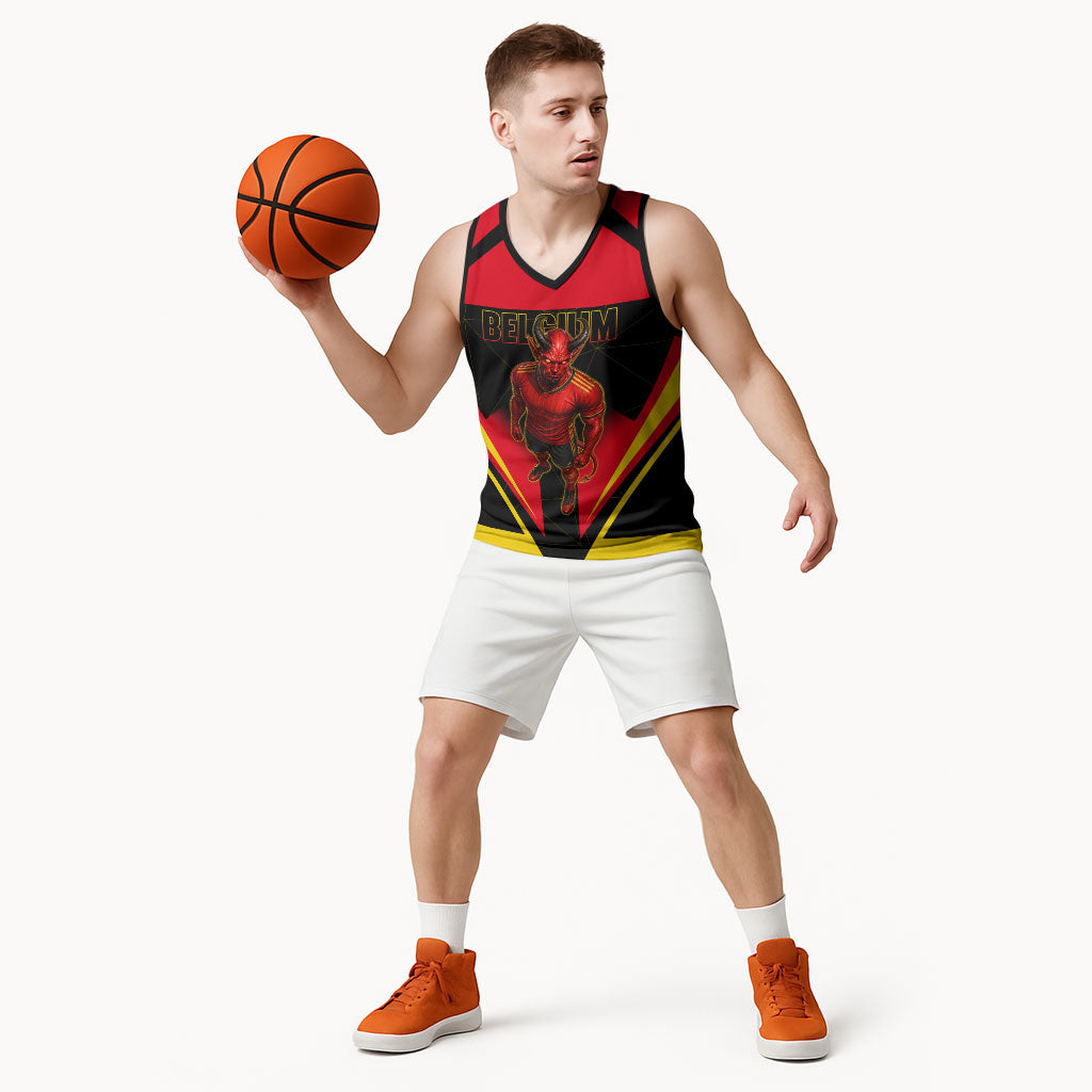 Personalized Belgium Soccer Basketball Jersey Belgian Football Pride Red Devils Mascot