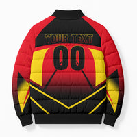 Personalized Belgium Soccer Bomber Puffer Jacket Belgian Football Pride Red Devils Mascot