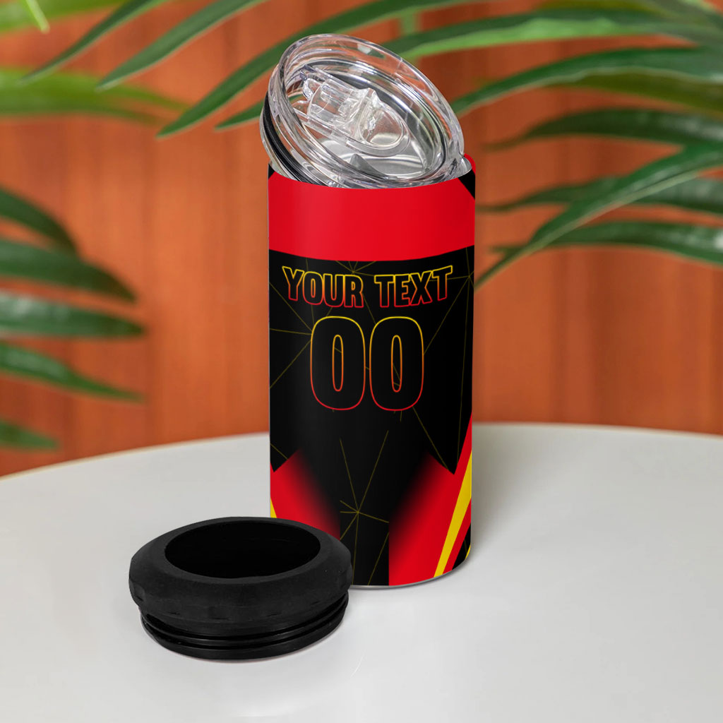 Personalized Belgium Soccer 4 in 1 Can Cooler Tumbler Belgian Football Pride Red Devils Mascot