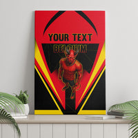 Personalized Belgium Soccer Canvas Wall Art Belgian Football Pride Red Devils Mascot