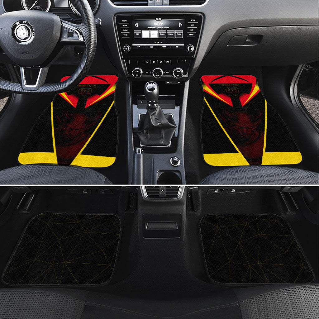 Personalized Belgium Soccer Car Mats Belgian Football Pride Red Devils Mascot
