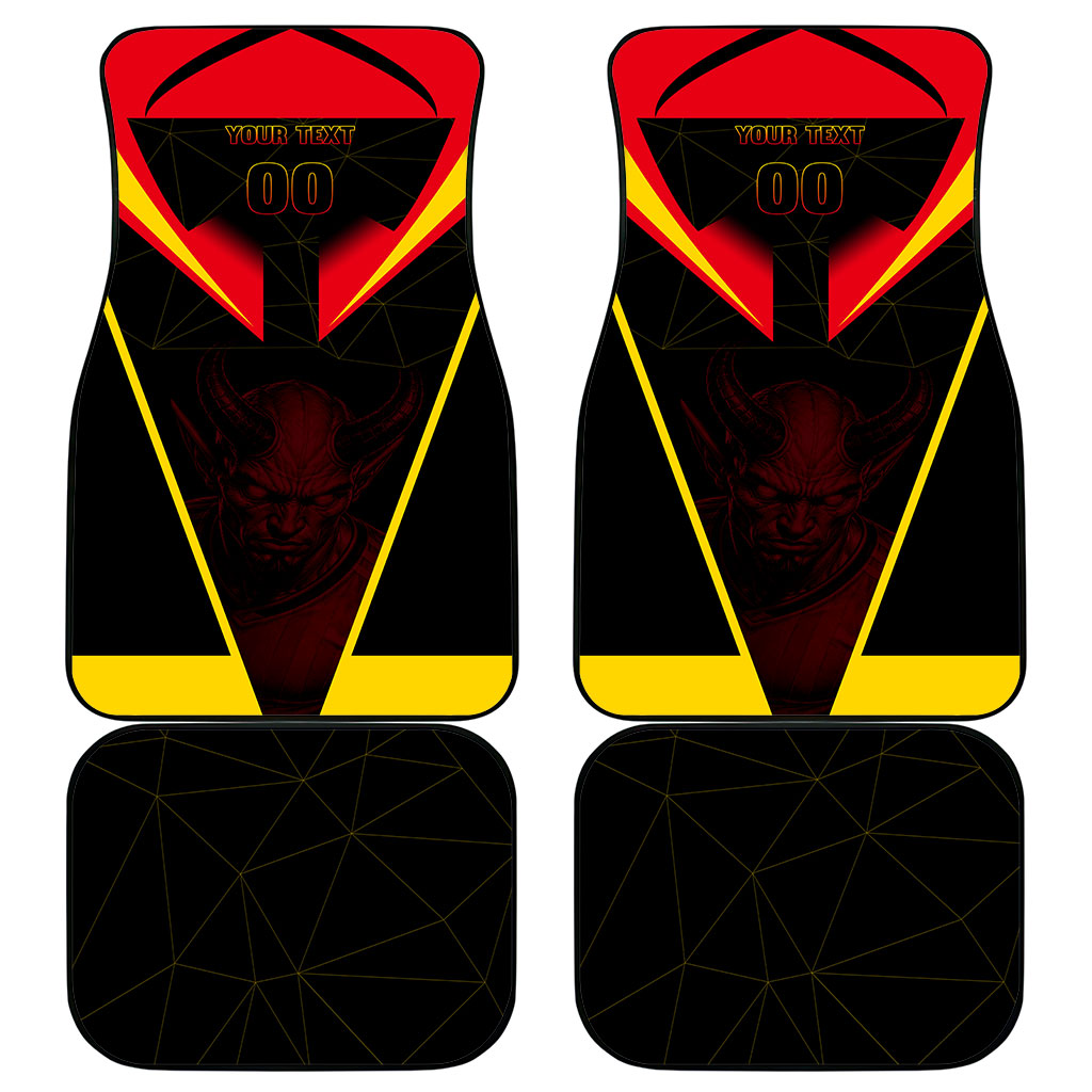 Personalized Belgium Soccer Car Mats Belgian Football Pride Red Devils Mascot
