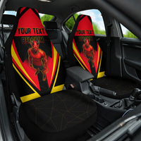 Personalized Belgium Soccer Car Seat Cover Belgian Football Pride Red Devils Mascot