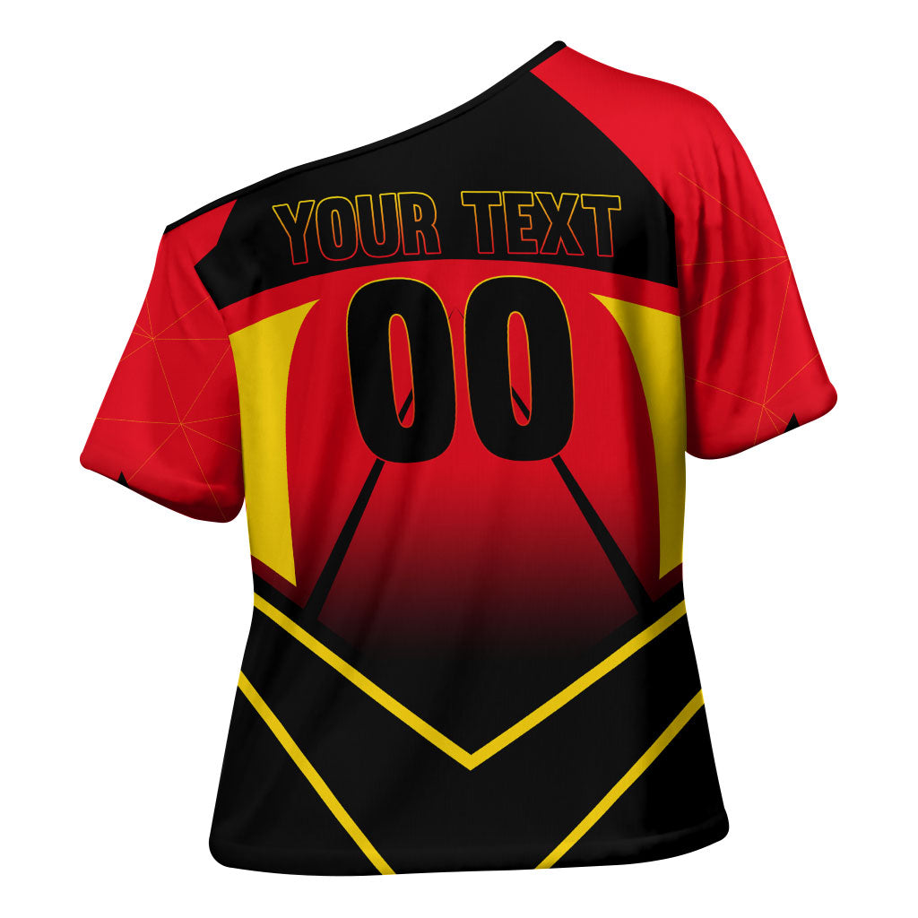 Personalized Belgium Soccer Cross Shoulder Shirt Belgian Football Pride Red Devils Mascot