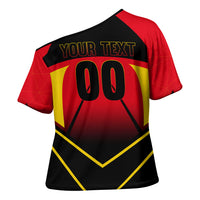 Personalized Belgium Soccer Cross Shoulder Shirt Belgian Football Pride Red Devils Mascot
