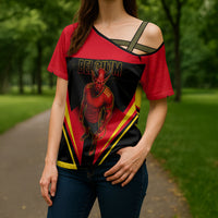 Personalized Belgium Soccer Cross Shoulder Shirt Belgian Football Pride Red Devils Mascot