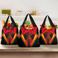 Personalized Belgium Soccer Grocery Bag Belgian Football Pride Red Devils Mascot
