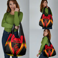 Personalized Belgium Soccer Grocery Bag Belgian Football Pride Red Devils Mascot