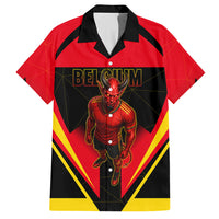 Personalized Belgium Soccer Hawaiian Shirt Belgian Football Pride Red Devils Mascot