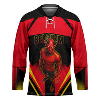 Personalized Belgium Soccer Hockey Jersey Belgian Football Pride Red Devils Mascot